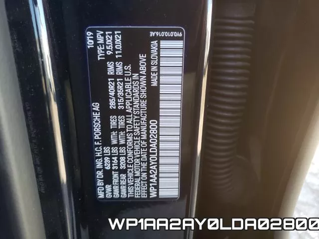 WP1AA2AY0LDA02800 фото 2