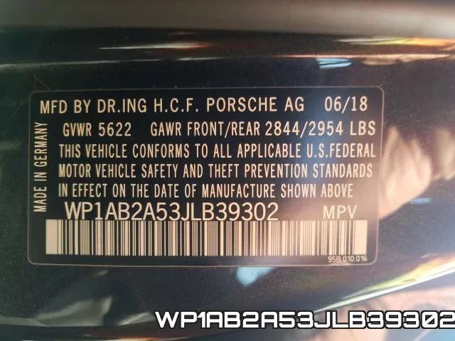 WP1AB2A53JLB39302 фото 2