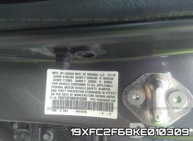 19XFC2F68KE010309 фото 10