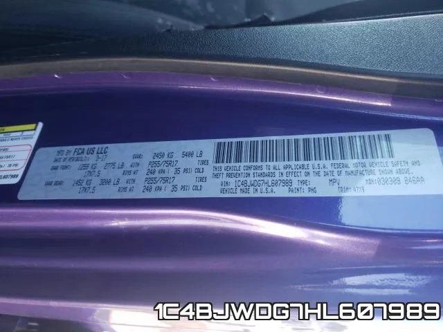 1C4BJWDG7HL607989 фото 2