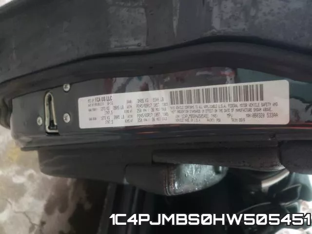 1C4PJMBS0HW505451 фото 2