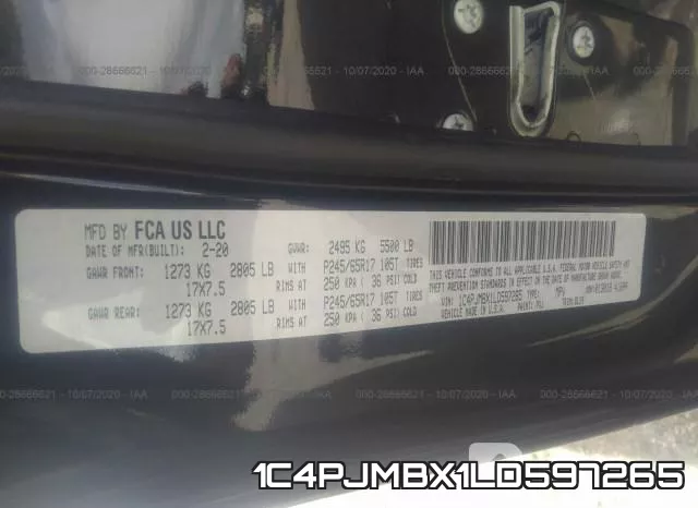 1C4PJMBX1LD597265 фото 10