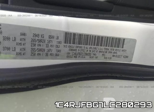 1C4RJFBG7LC280293 фото 10