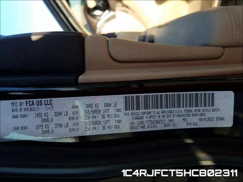 1C4RJFCT5HC802311 фото 2