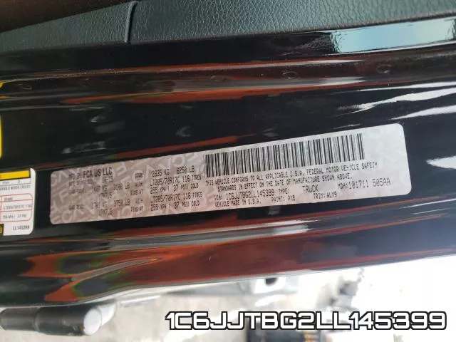 1C6JJTBG2LL145399 фото 2