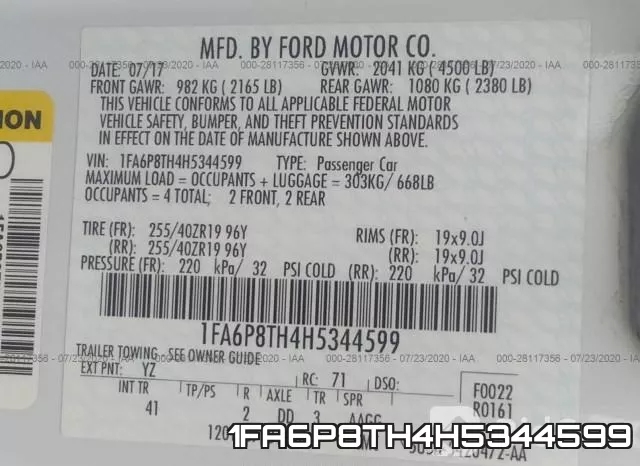 1FA6P8TH4H5344599 фото 10