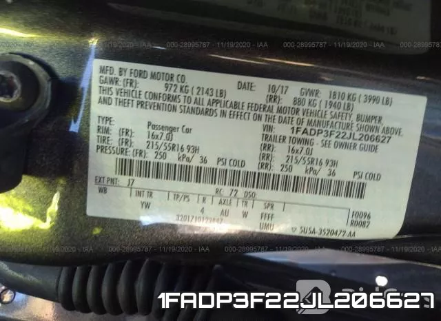 1FADP3F22JL206627 фото 10