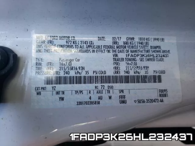 1FADP3K26HL232437 фото 2