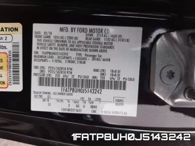 1FATP8UH0J5143242 фото 2