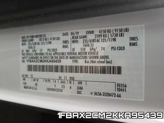 1FBAX2CM2KKA95439 фото 2