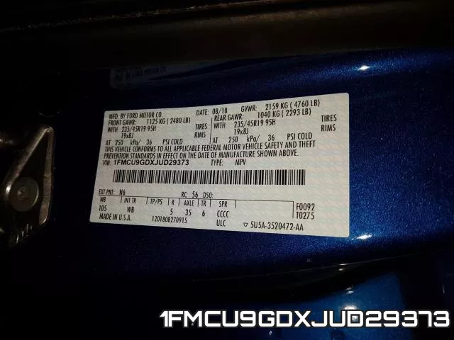 1FMCU9GDXJUD29373 фото 2