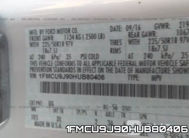 1FMCU9J90HUB80406 фото 9