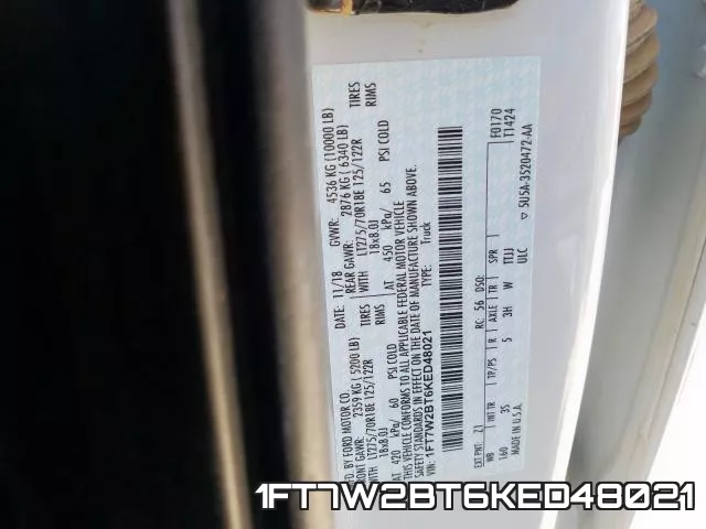1FT7W2BT6KED48021 фото 2