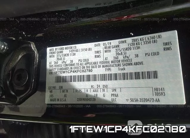 1FTEW1CP4KFC02780 фото 10