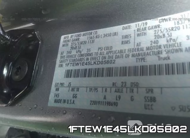 1FTEW1E45LKD05802 фото 9