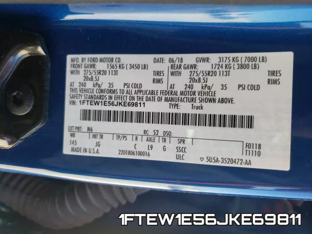1FTEW1E56JKE69811 фото 2
