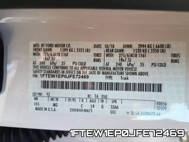 1FTEW1EP0JFE72469 фото 2