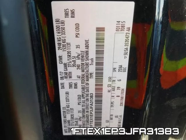 1FTEX1EP3JFA31383 фото 2
