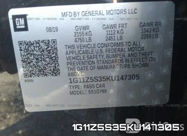 1G11Z5S35KU147305 фото 10
