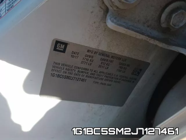 1G1BC5SM2J7127461 фото 2