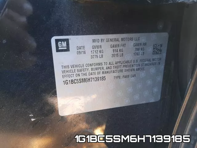1G1BC5SM6H7139185 фото 2