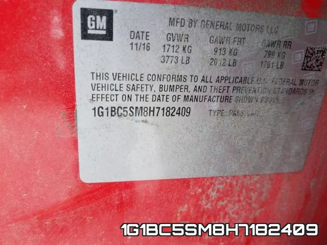 1G1BC5SM8H7182409 фото 2