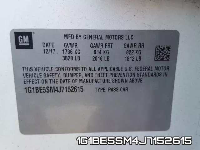 1G1BE5SM4J7152615 фото 2