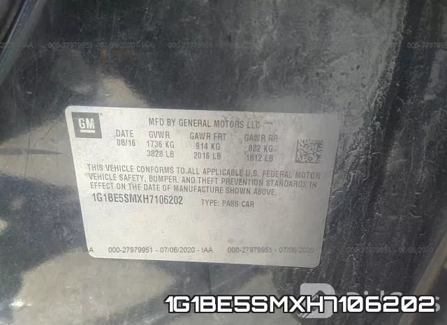 1G1BE5SMXH7106202 фото 9
