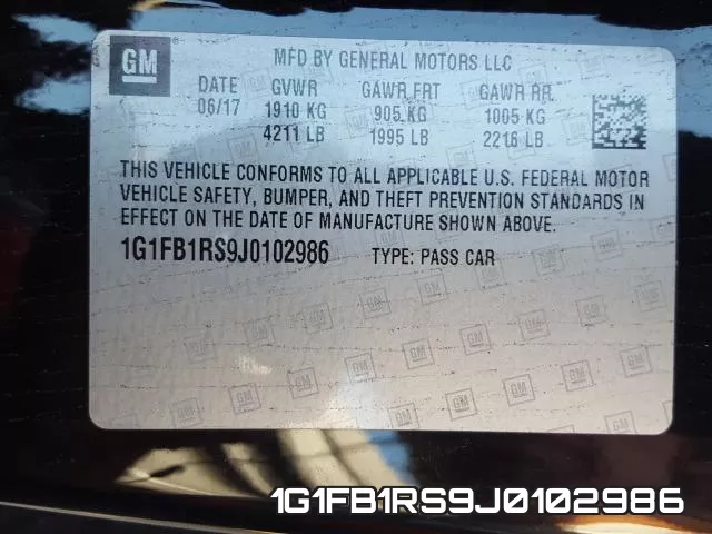 1G1FB1RS9J0102986 фото 2