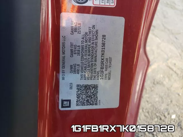1G1FB1RX7K0158728 фото 2