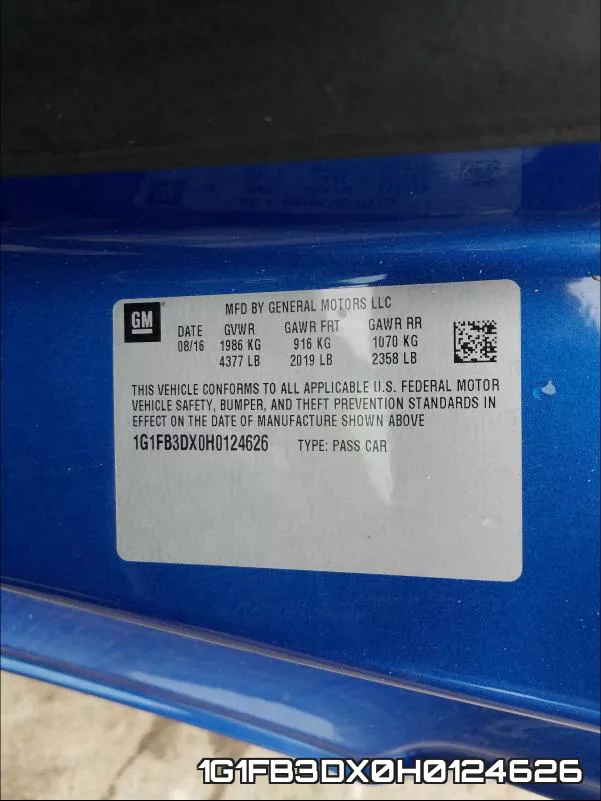 1G1FB3DX0H0124626 фото 2
