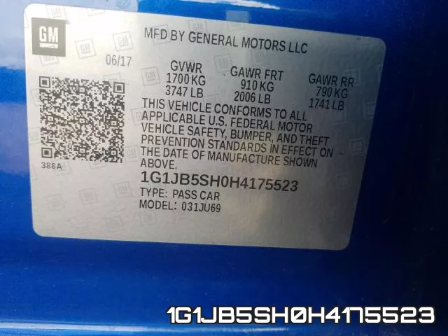 1G1JB5SH0H4175523 фото 2