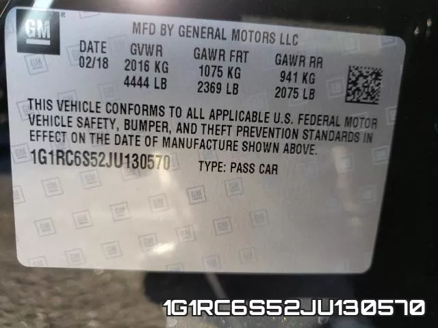 1G1RC6S52JU130570 фото 2