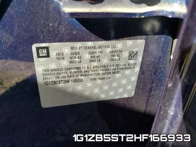 1G1ZB5ST2HF166933 фото 2