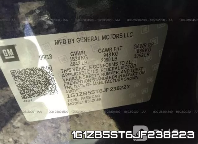 1G1ZB5ST6JF238223 фото 10