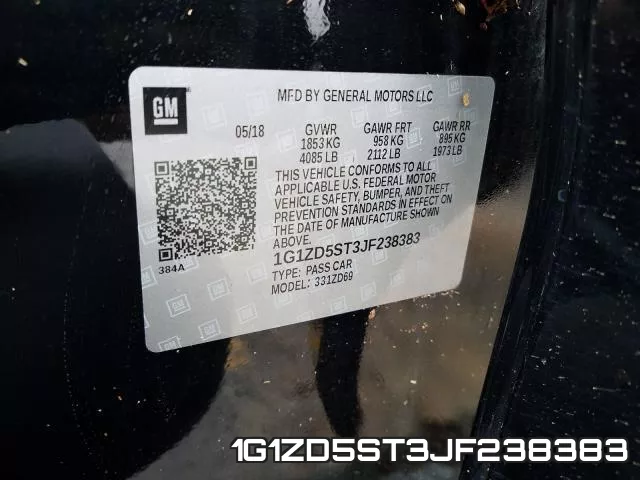 1G1ZD5ST3JF238383 фото 2