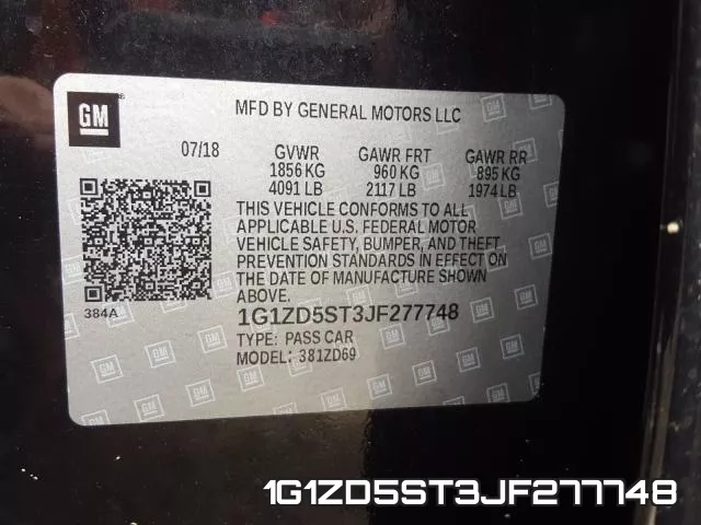 1G1ZD5ST3JF277748 фото 2