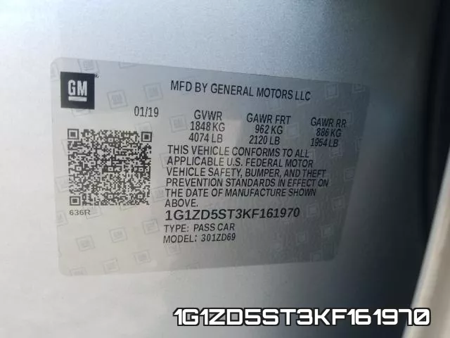 1G1ZD5ST3KF161970 фото 2