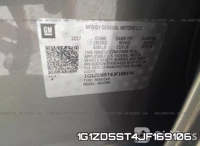 1G1ZD5ST4JF169106 фото 9