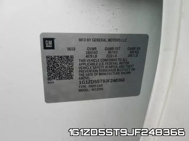 1G1ZD5ST9JF248366 фото 2