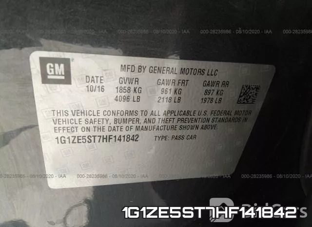 1G1ZE5ST7HF141842 фото 10