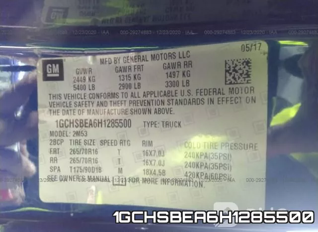 1GCHSBEA6H1285500 фото 9