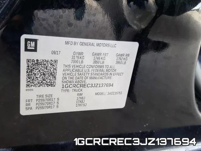 1GCRCREC3JZ137694 фото 2