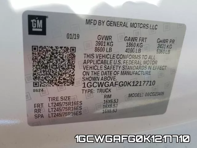 1GCWGAFG0K1217710 фото 2