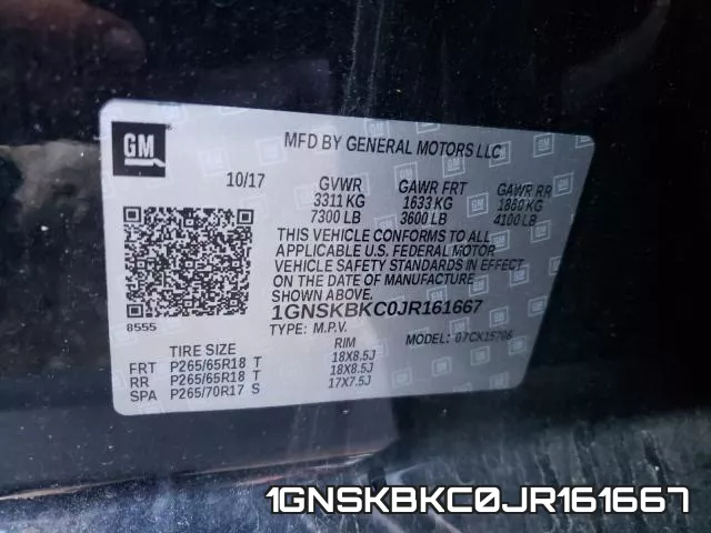 1GNSKBKC0JR161667 фото 2