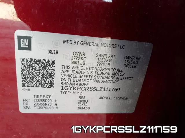 1GYKPCRS5LZ111759 фото 2
