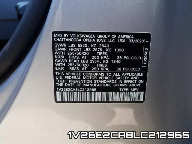 1V26E2CA8LC212965 фото 2