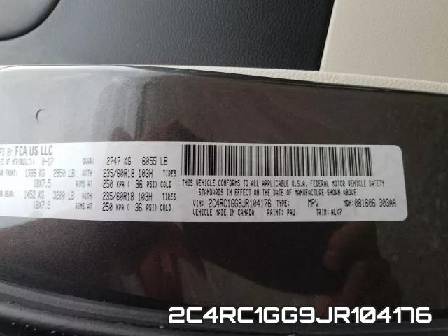 2C4RC1GG9JR104176 фото 2