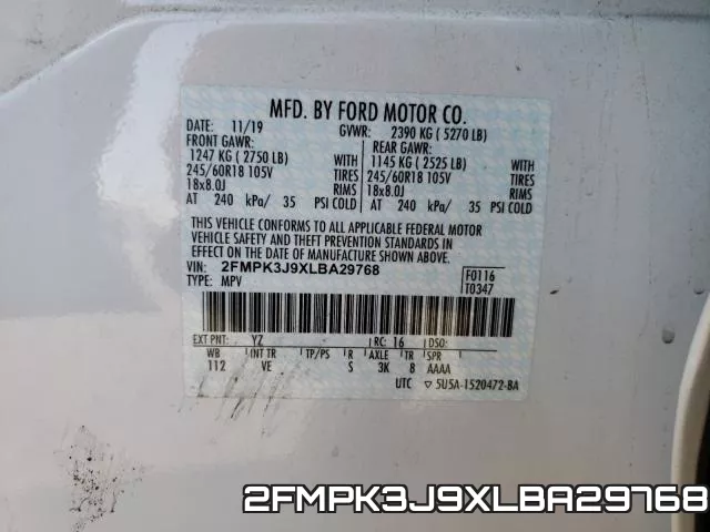 2FMPK3J9XLBA29768 фото 2