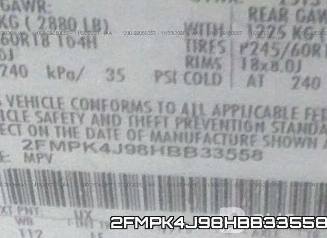 2FMPK4J98HBB33558 фото 9